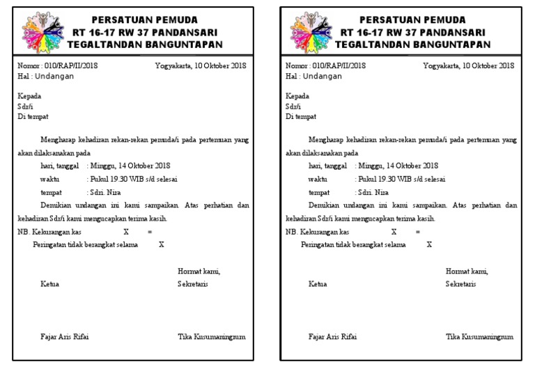 Undangan Pemuda-Pemudi | PDF