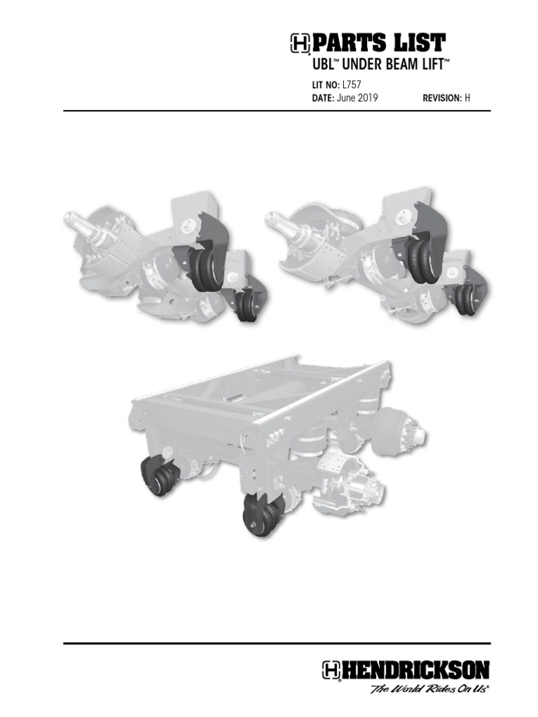 Parts List Hendrickson Under Beam Lift UBL L757 PDF Screw