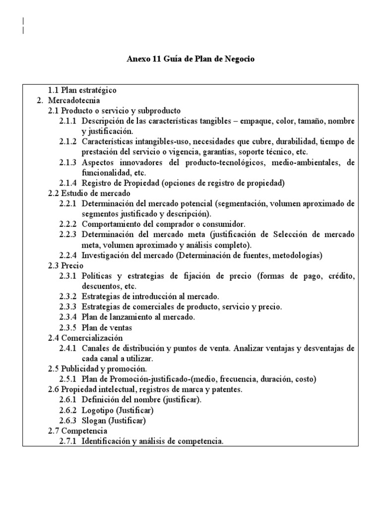 Guía Completa para un Plan de Negocio | PDF | Mercado (economía ...