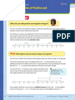 Lessson 1 Instructions Understand Addition of Positive and Negative Integers