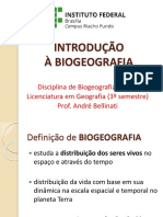 1 Introducao A Biogeografia