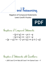 Logic and Reasoning - Negation and LC Puzzles