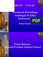 Rangkuman Bahan Kuliah Regulasi Produksi Sediaan Farmasi