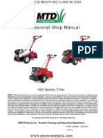 Rear Tine Tiller Repair Manual 450 Series Cub Cadet White Outdoor Yard Machines