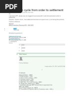 Production Cycle From Order To Settlement