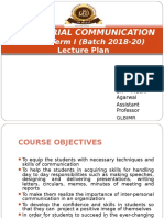 Lecture Plan - Managerial Communication