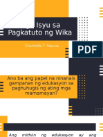 Mga Isyu Sa Pagkatuto NG Wika