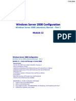 Windows Server 2008 Configuration - Module 13 PDF