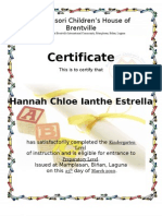 Certificate bRENT