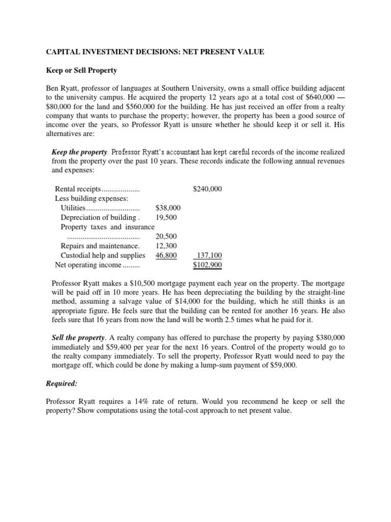 Capital Investment Decisions | PDF
