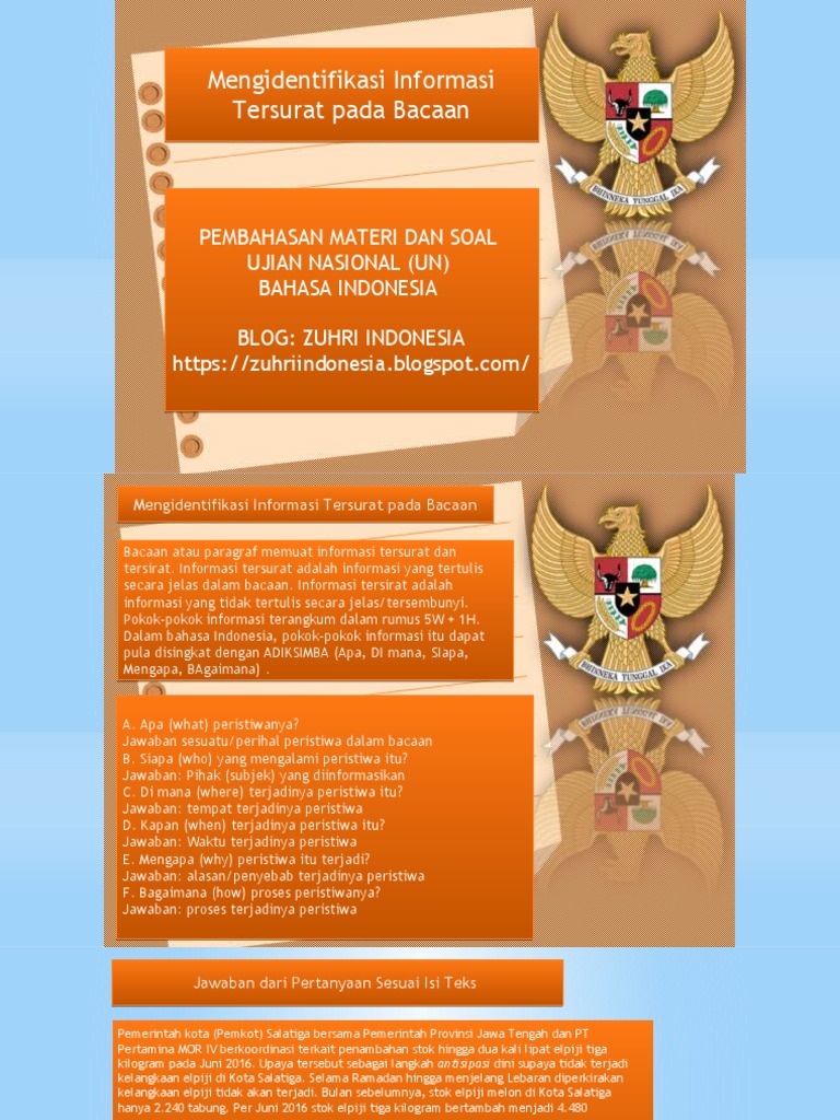 Informasi Tersurat Teks Nonsastr Blog Zuhri Indonesia
