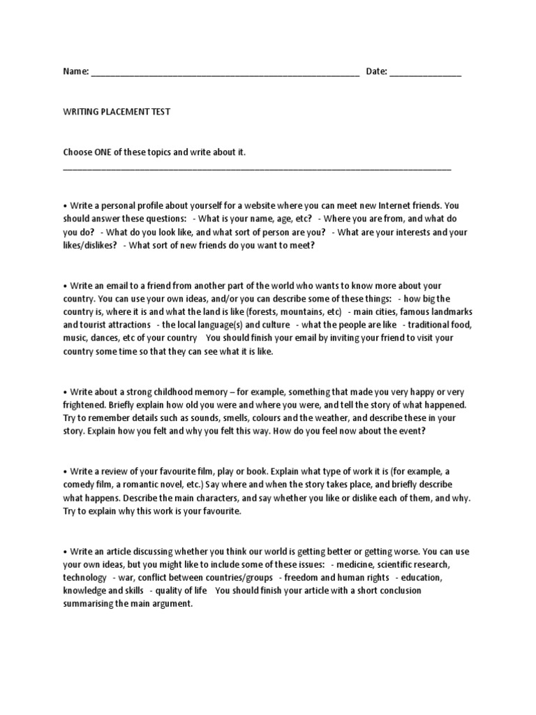 Writing Part | PDF