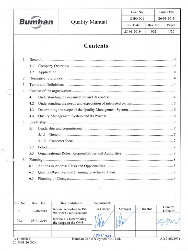 Quality Manual | PDF