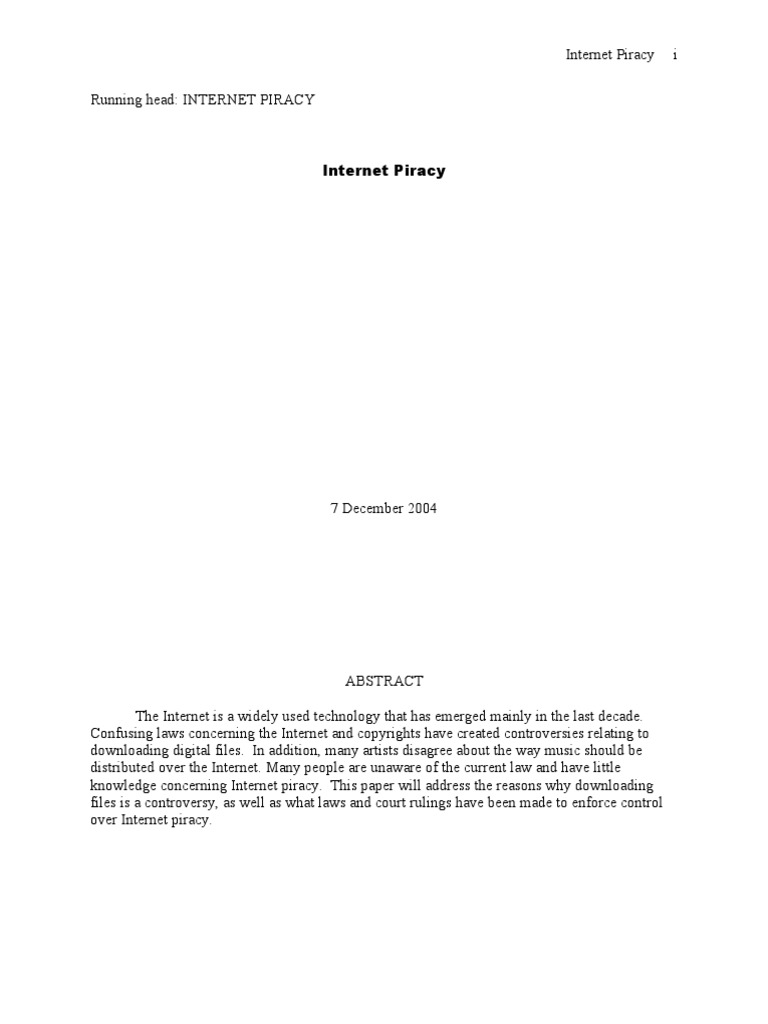 internet piracy essay