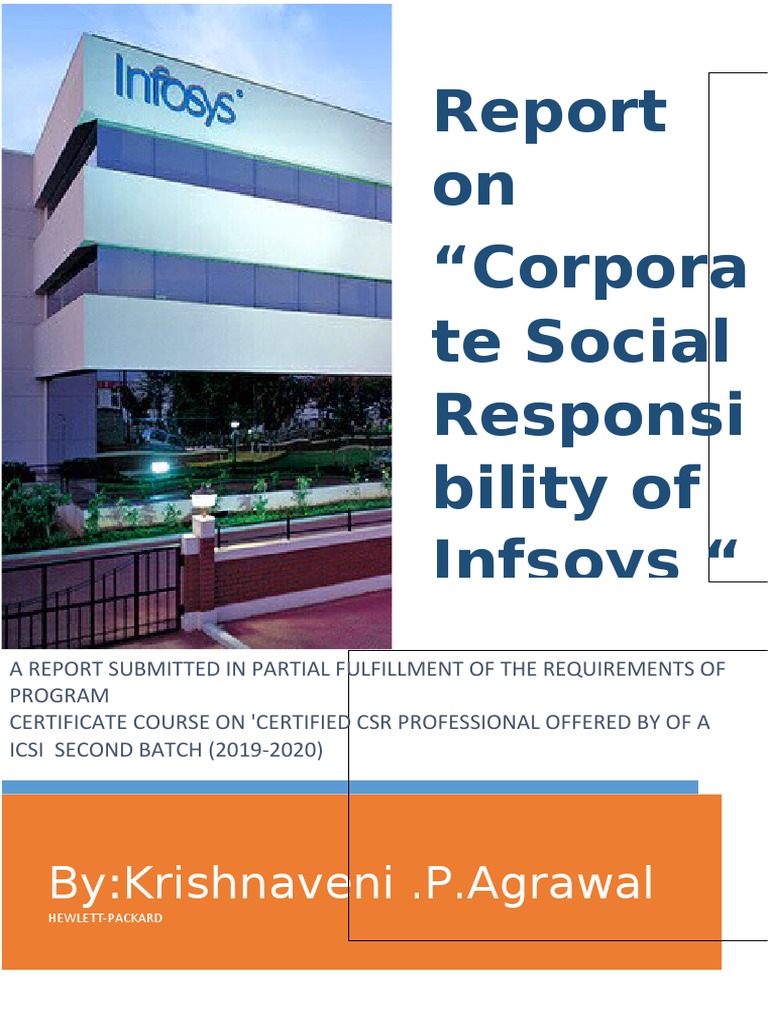 CSR of Infosys | PDF | Economies | Business