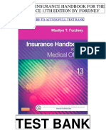 Insurance Handbook Medical Office 13th Fordney Test Bank