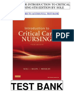 Introduction Critical Care Nursing 6th Sole Test Bank