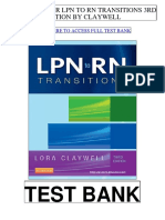 Lpn Rn Transitions 3rd Claywell Test Bank