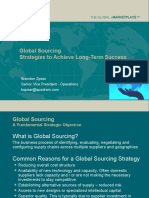 Global Sourcing Strategies To Achieve Long-Term Success: Brandon Spear Senior Vice President - Operations