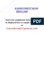 WWW - Pakassignment.Blog: Send Your Assignments and Projects To Be Displayed Here As Sample For Others at