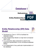 Database I: Methodology Entity-Relationship Data Modelling