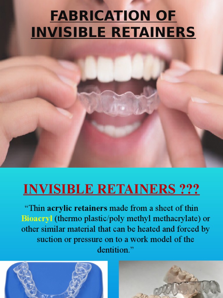 Fabrication of Invisible Retainers | PDF | Poly(Methyl Methacrylate ...