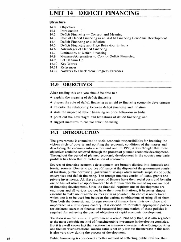 Deficit Financing in India: Concepts & Impact | PDF | Government Budget ...