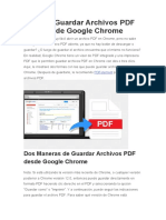 Cómo Guardar Archivos PDF desde Google Chrome
