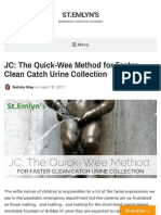 JC: The Quick-Wee Method For Faster Clean Catch Urine Collection - ST Emlyn's