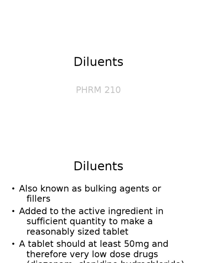 Diluents Tablet (Pharmacy) Pharmaceutical Formulation