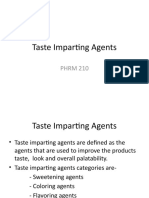 Taste Imparting Agents: PHRM 210
