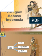 Situasi Kebahasaan Ragam Bahasa Indonesia