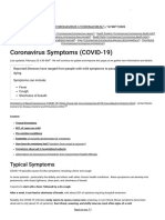 Coronavirus Symptoms (COVID-19) - Worldometer