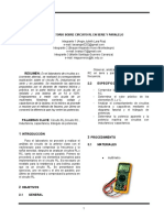 Laboratorio Sobre Circuitos RL en Serie y Paralelo