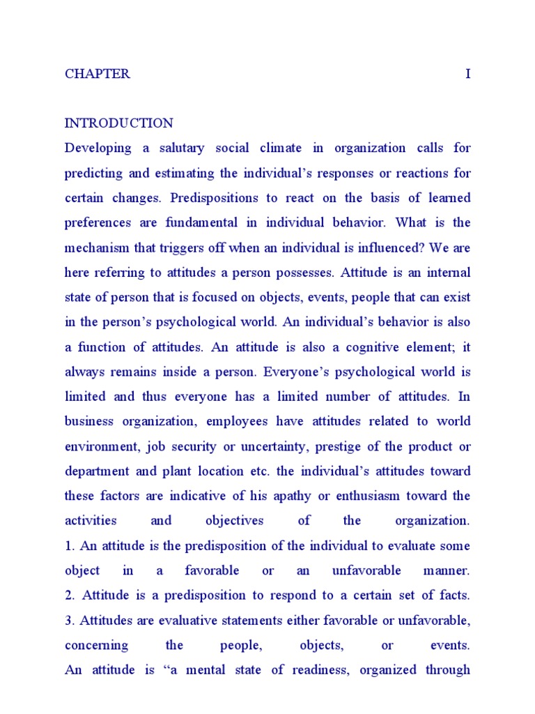 Understanding Attitudes in Organizations | PDF | Attitude (Psychology ...