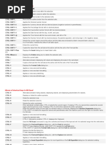 MS Excel Shortcut Keys