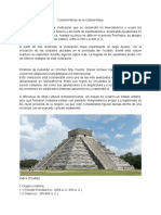 Características de la Cultura Maya