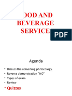 Food and Beverage Service