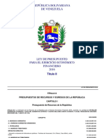 Ley de Presupuesto 2016 Título II PDF