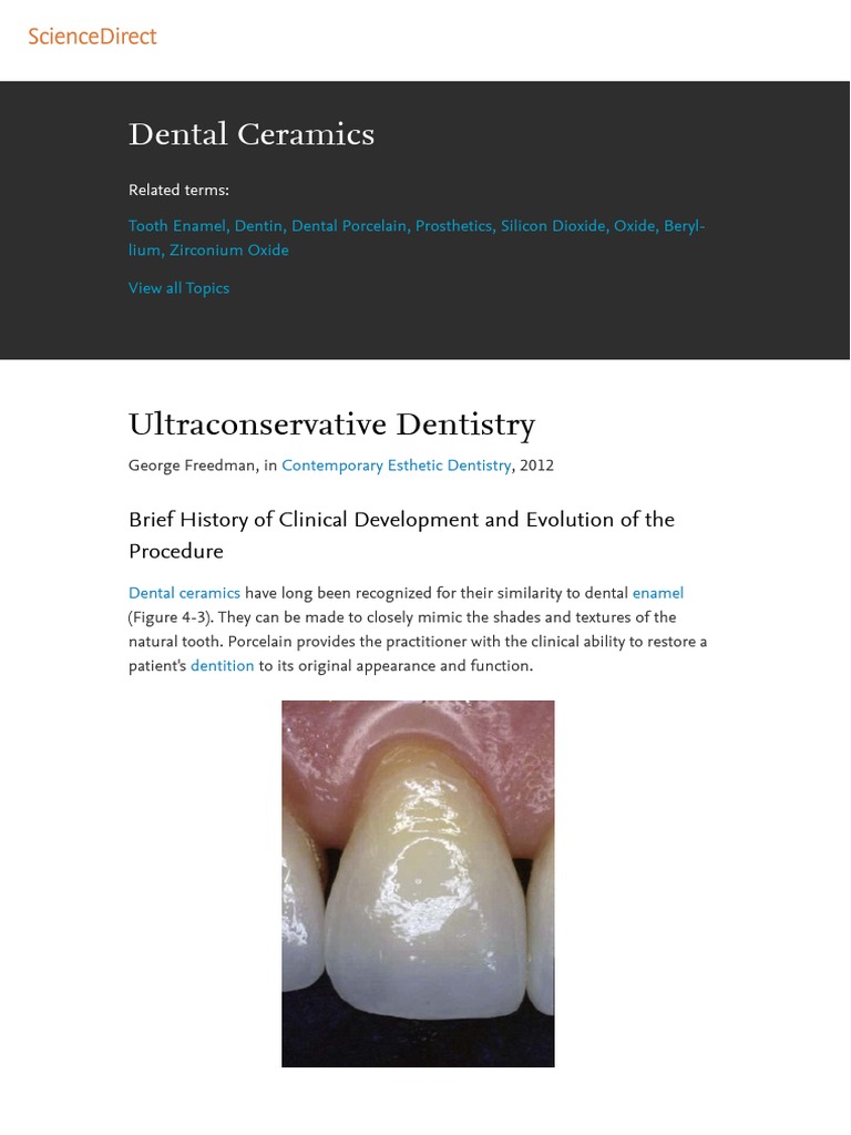 Dental Ceramics Smart Materials | PDF | Zirconium Dioxide | Ceramics