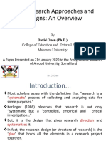 Basic Research Approaches and Designs - An Overview - Amoud - 2020