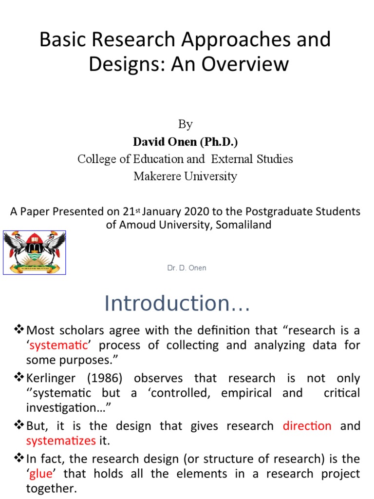 Overview of Basic Research Designs | PDF | Qualitative Research ...