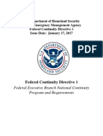 Federal Continuity Directive - January 2017 Fcd 1