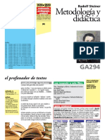 Steiner, Rudolf (Ga294) Metodología y Didáctica