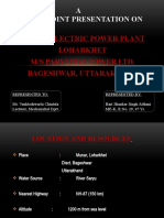 A Power Point Presentation On: Hydro Electric Power Plant Loharkhet M/S Parvatiya Power Ltd. Bageshwar, Uttarakhand