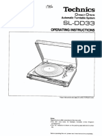 Technics SLDD-33 Turntable owners manual