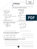 13-2 Surface Area of Prisms and Pyramids Worksheet