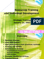 Human Resources Training and Individual Development