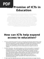 The Promise of ICTs in Education