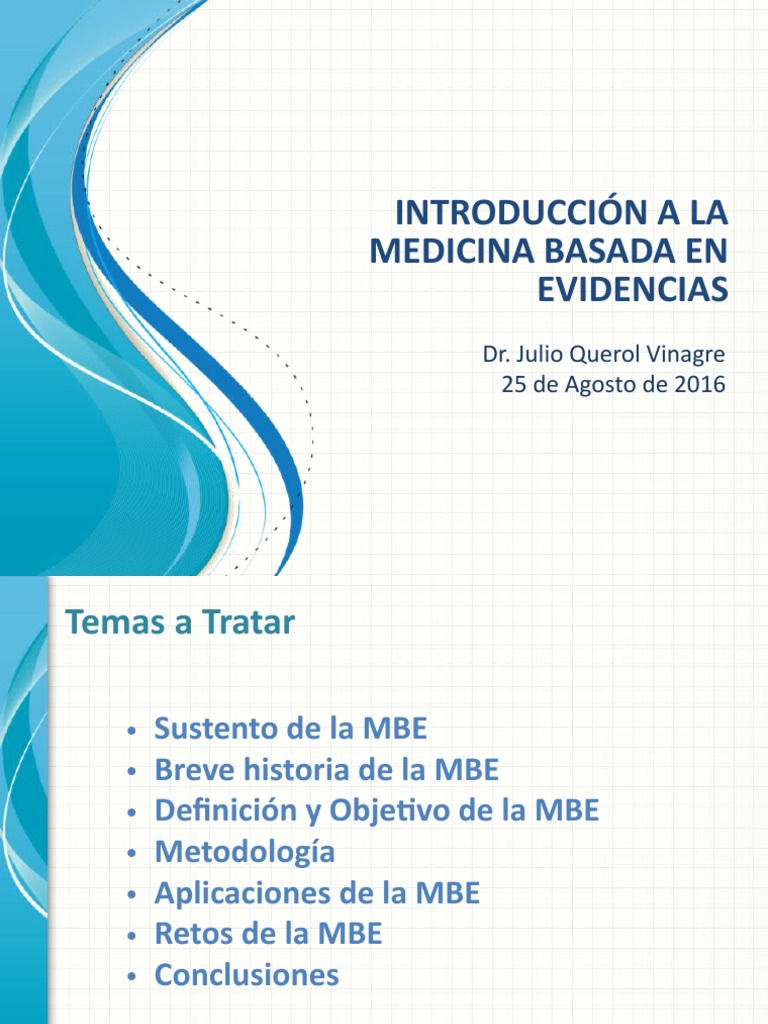 Introducción A La Medicina Basada en Evidencias | PDF | Evidencia ...